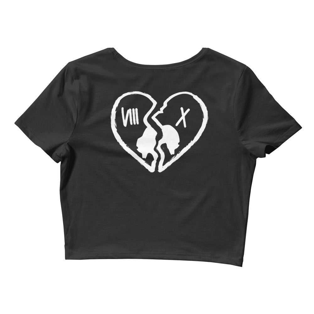 VIII Out Of X "Signature Logo" Crop Top Tee