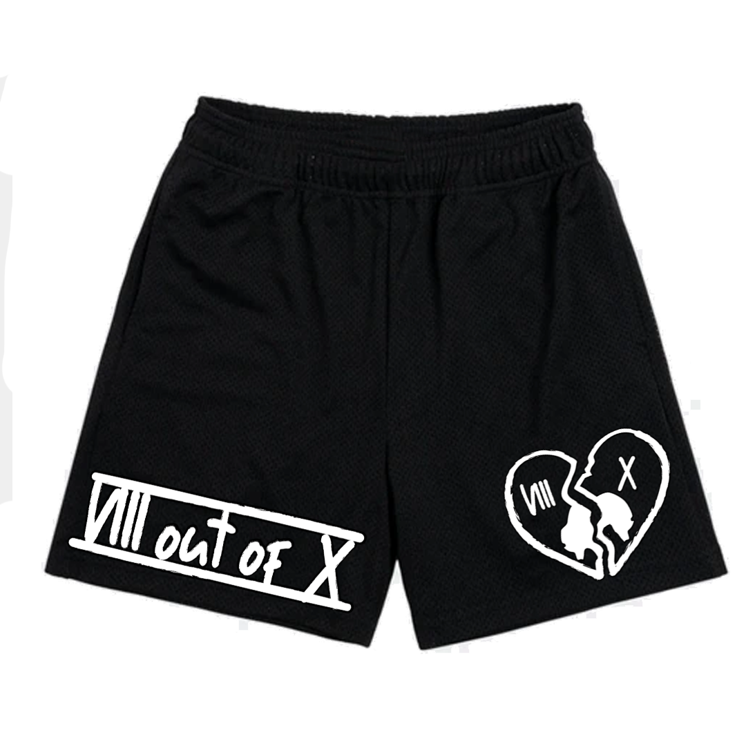 *PRE-ORDER* VIII Out Of X "Signature Logo" Mesh Shorts (Black)