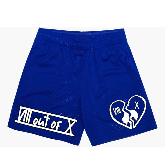 *PRE-ORDER* VIII Out Of X "Signature Logo" Mesh Shorts (Royal Blue)