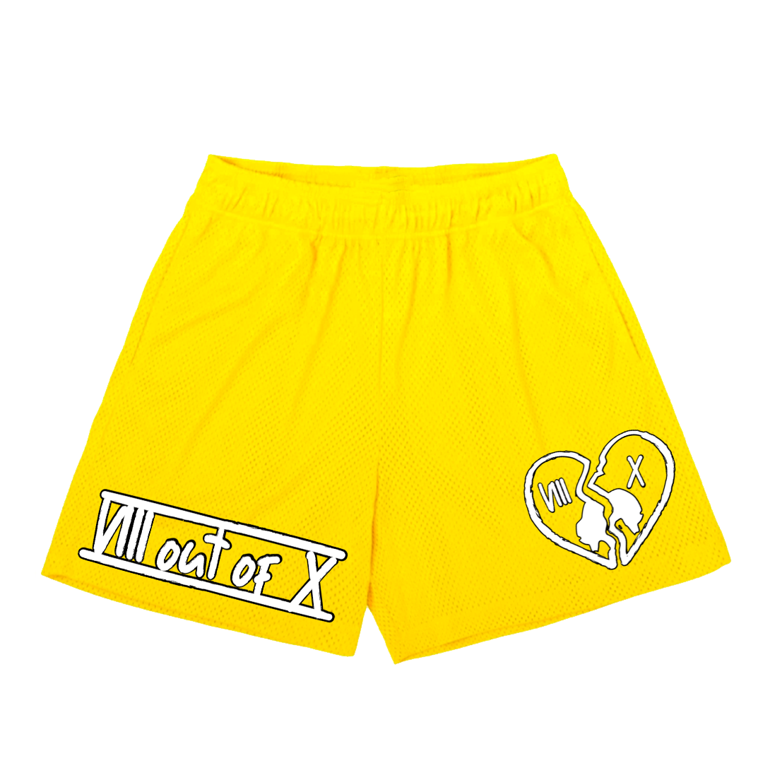 *PRE-ORDER* VIII Out Of X "Signature Logo" Mesh Shorts (Yellow)
