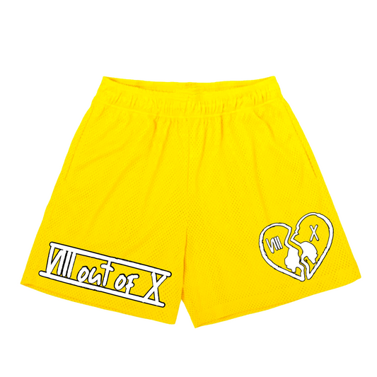 *PRE-ORDER* VIII Out Of X "Signature Logo" Mesh Shorts (Yellow)